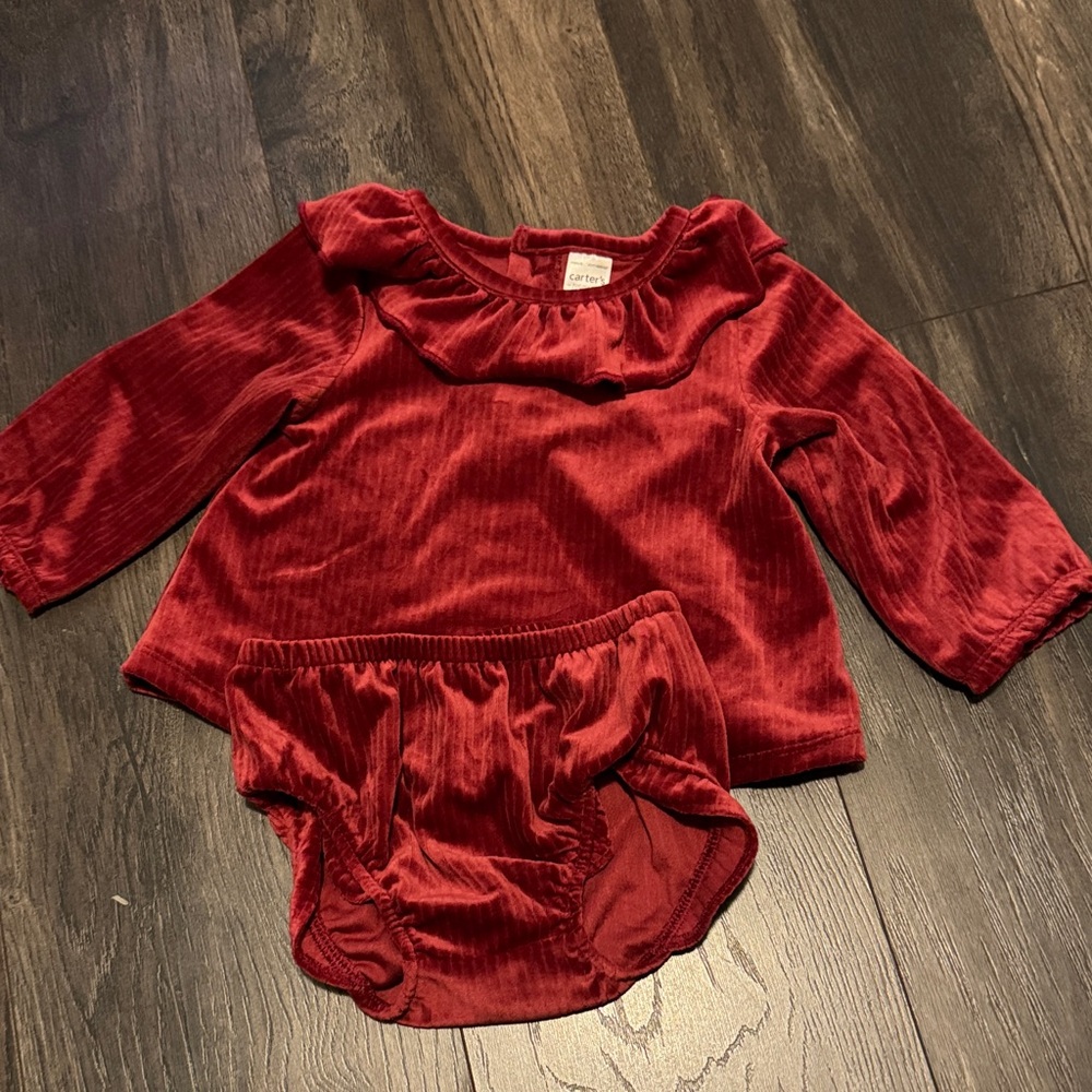 Carter's Red Velvet Kids Matching Set